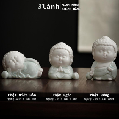Đế Cắm Nhang Trầm Hương Tượng Phật Gốm Sứ Cao Cấp Dáng Đứng, Nằm, Thiền 3 Lành Trang Trí Tâm Linh Thờ Cúng