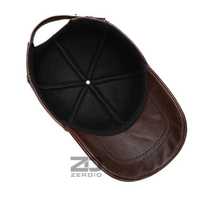 Mũ Lưỡi Trai Da Bò Thật, Nón Kết Da Bò Màu Đen, Nâu Cực Bền M188