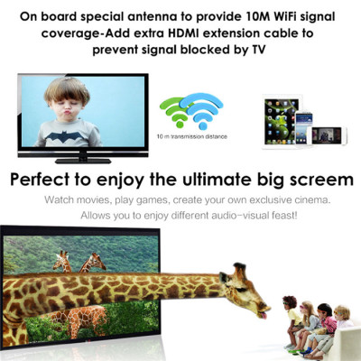 Thiết bị Dongle Wifi Q1 Truyền hình ảnh từ điện thoại lên tivi máy chiếu Hỗ trợ cả HDMI và Chuẩn AV cho Tivi - Dùng được cho hầu hết các dòng điện thoại smartphone... FullHD 1080P - Hàng Chính Hãng