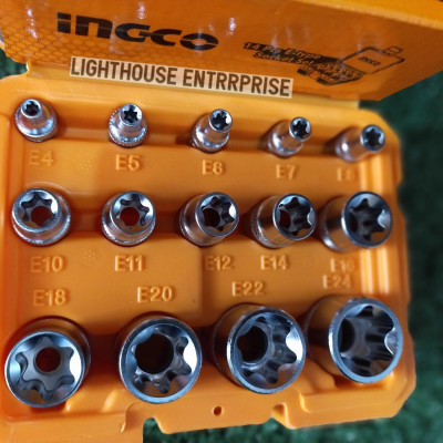 BỘ ĐẦU TUÝP NGÔI SAO 14 CHI TIẾT INGCO HKTETS0114 - HÀNG CHÍNH HÃNG