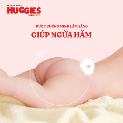 Tã/bỉm quần Huggies Skin Care Mega Jumbo XL84+4 miếng với tràm trà dịu da