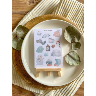 Sticker tự thiết kế - sticker sheet winter day - hình dán sổ, nhật kí bullet journal - unim039