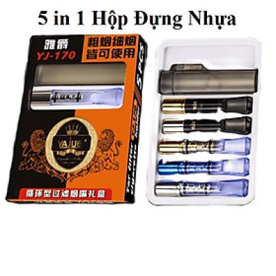 Bộ Tẩu Lọc Thuốc 5 in 1 Cao Cấp, Cải Tiến Mới, Sản Xuất Tiêu Chuẩn Nhật Bản, Có Hộp Đựng,