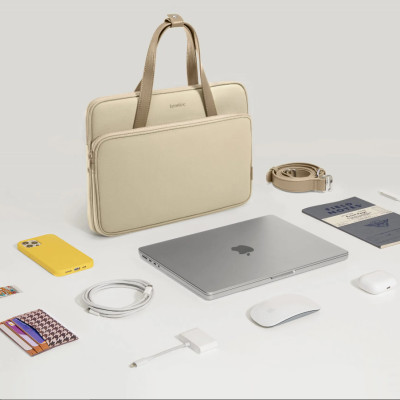 TOMTOC (USA) PREMIUM THEHER SHOULDER BAG13”/14”- H22C1 - Hàng chính hãng