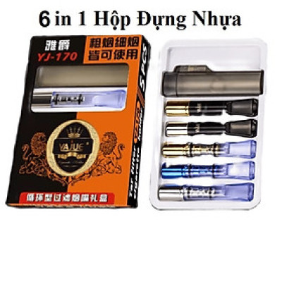 Bộ Đầu Lọc Thuốc L.á 6 in 1 Cao Cấp, Cải Tiến Mới, Sản Xuất Tiêu Chuẩn Nhật Bản, Có Hộp Đựng,