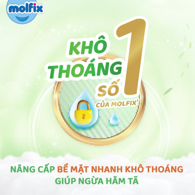 Tã/bỉm quần Molfix Thiên nhiên Super Jumbo M (6kg - 11kg) - Gói 56 miếng
