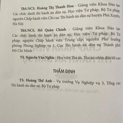 Kỹ năng nghề nghiệp Chấp hành viên Thi hành án Dân sự