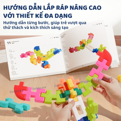Bộ xếp hình lắp ghép 3D cho bé Mideer Waffle Building Blocks