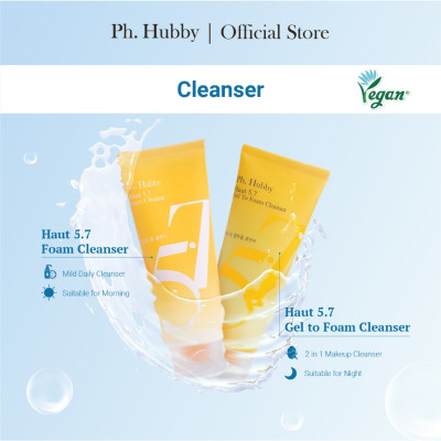 Sữa rửa mặt thuần chay giúp cân bằng pH và làm sạch lớp trang điểm Ph Hubby Haut 5.7 dạng gel 150ml