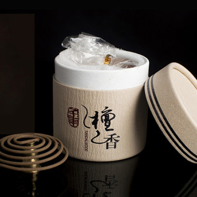 Hộp nhang trầm vòng 48 khoanh làm từ gỗ đàn hương tự nhiên