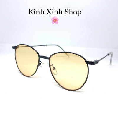 Kính màu vàng Mắt tròn siêu chất đi xuyên đêm (Vàng)