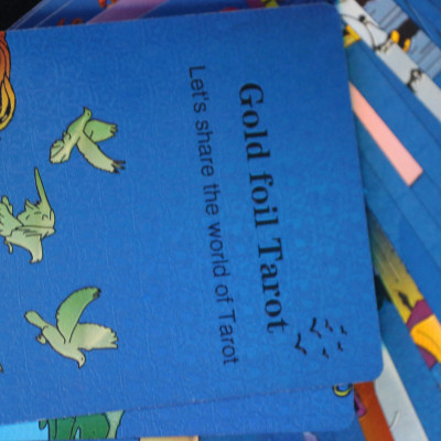 Bài tarot god foild xanh dương mạ kim