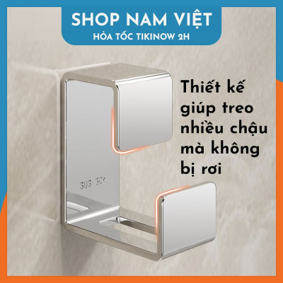 Móc Treo Thau Kiểu Vuông Dán Tường Chắc Chắn