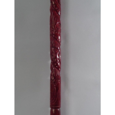 Combo Gậy Batoong gỗ đầu trạm thân  rồng Kèm Cây xỏ giầy gỗ muồng đen KT 55cm