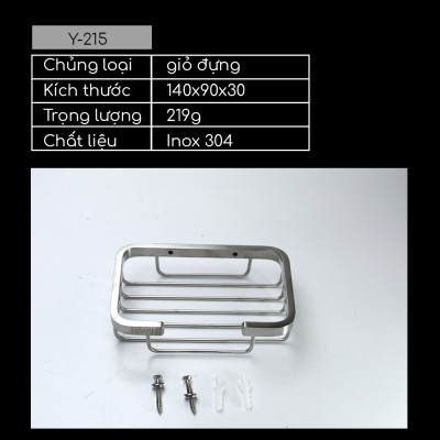 Kệ Xà Phòng Inox 304 Cao Cấp HIWIN Y-215