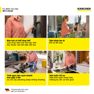 [Sản xuất Châu Âu] Máy lau kính dùng pin cầm tay WV 5 Plus - Phiên bản giới hạn 2025 - Bảo hành chính hãng 15 tháng - Hàng Chính Hãng