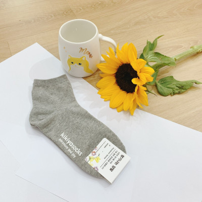 Tất vớ nữ cổ thấp/cổ cao basic cotton Kikiya Hàn Quốc W-A-031
