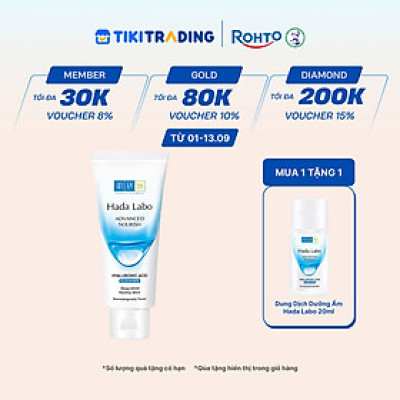 Sữa rửa mặt dưỡng ẩm tối ưu Hada Labo Advanced Nourish Cleanser 80g