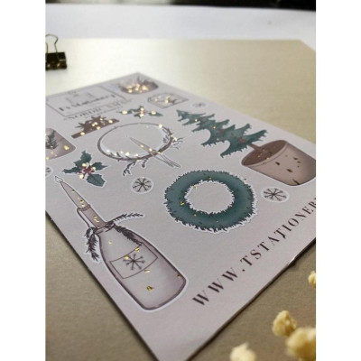 Sticker sheet nordic xmas - chuyên dán, trang trí sổ nhật kí, sổ tay | Bullet journal sticker - stc006