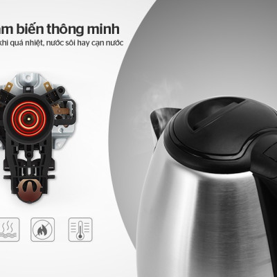 ẤM SIÊU TỐC INOX 1.8 L SUNHOUSE SHD1182 - HÀNG CHÍNH HÃNG
