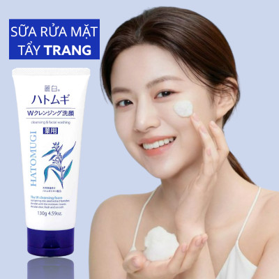 Sữa Rửa Mặt Tẩy Trang Và Dưỡng Trắng Da Reihaku Hatomugi (Tuýp 130 G)