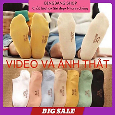 Tất tuần  7 TẤT NỮ SIÊU ĐẸP CỔ NGẮN, TẤT THỨ, TẤT TUẦN