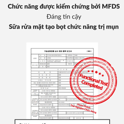 Sữa rửa mặt cho da dầu mụn W.Skin Laboratory AC+ TROUBLE CLEARING CLEANSING FOAM (150ml) xuất xứ Hàn Quốc {Có tem phụ nhập khẩu chính ngạch}