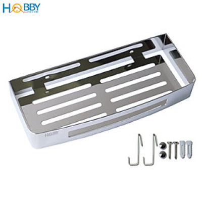 Kệ chữ nhật để đồ phòng tắm inox 304 mẫu khoan Hobby Home Decor KCN2