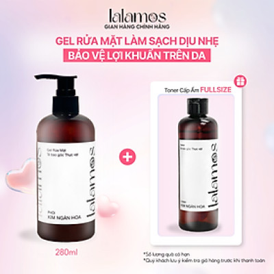 Sữa rửa mặt Lalamos Phôi Kim Ngân Hoa làm sạch sâu và cấp ẩm 280ml