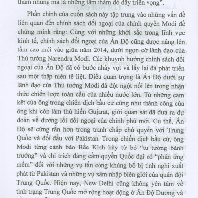 Điều Chỉnh Chính Sách Đối Ngoại Của Ấn Độ Dưới Thời Thủ Tướng N.Modi