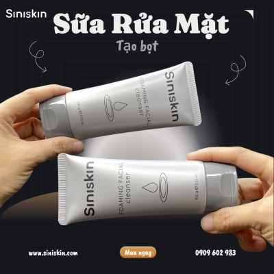 Sữa rửa mặt tạo bọt Siniskin Foaming Facial Cleanser ngăn ngừa mụn 100gram