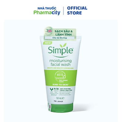 Gel rửa mặt kiểm soát bóng nhờn và sạch mụn Simple (150ml)