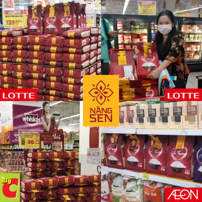 Gạo thơm thượng hạng Nàng Sen Tài Lộc 4kg