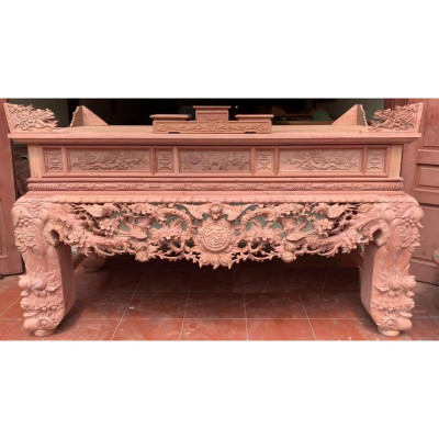 Sập Thờ Mai Điểu Gỗ Hương Đá
