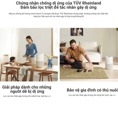 Máy lọc không khí Xiaomi Smart Air Purifier 4 Compact EU BHR5860EU Hàng chính hãng