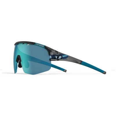 Kính mát thể thao Unisex Tifosi Sledge Lite - Gọng Crystal Smoke, Bộ 3 Tròng Đạp Chạy: Clarion Blue, Ac Red & Clear Lenses