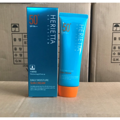 Kem chống nắng thảo dược Herietta Daily Moisture nâng tông, không bết dính SPF50+/PA+++ 70g 