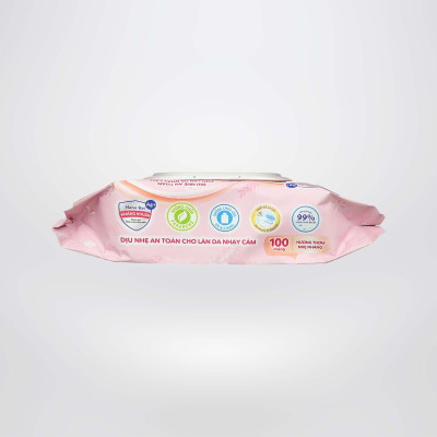 Combo 4 gói khăn ướt Bobby Care có hương 100 tờ