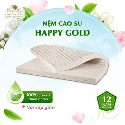 Nệm cao su thiên nhiên Kim Cương Happy Gold - 160x200x15cm