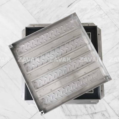 Nắp bể ngầm Zavak Inox 304. MHD 600x600