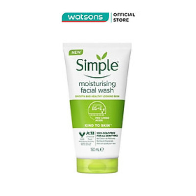 Sữa Rửa Mặt Simple Moisturising Facial Wash Dành Cho Da Khô và Da Nhạy Cảm 150ml