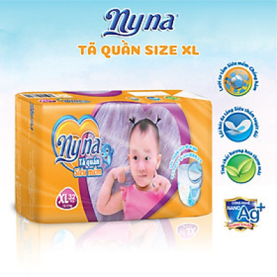 Tã quần em bé Nyna size XL 32 miếng