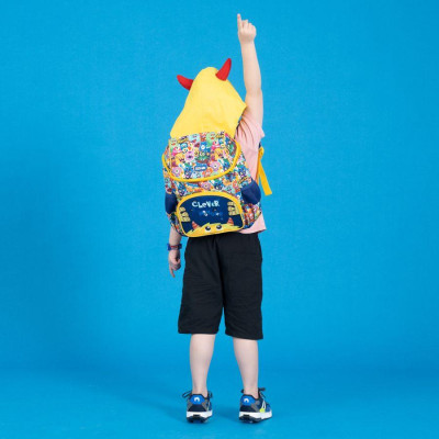 Ba Lô Clever Hippo Hoodie - Clever Monster - BM3105 - Màu Vàng
