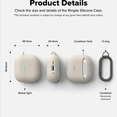 Vỏ ốp dành cho AirPods 4 RINGKE Silicone - Hàng Chính Hãng