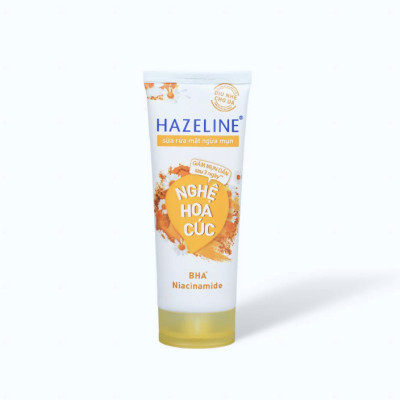 Sữa Rửa Mặt HAZELINE Giúp Giảm Mụn Nghệ Hoa Cúc (Tuýp 100g)
