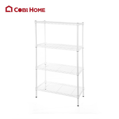 Kệ sắt đa năng để đồ 4 tầng tùy chỉnh mặt lưới, lắp ráp dễ dàng