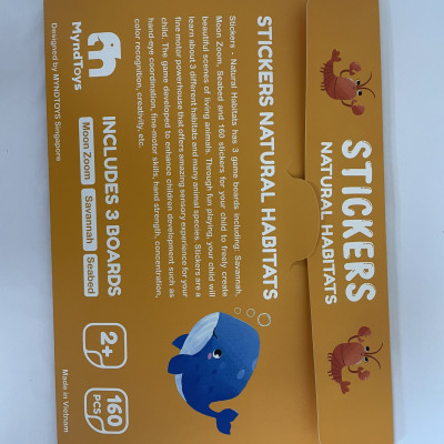 Bộ 160 Miếng Dán Stickers Myndtoys Cao Cấp 03 Chủ Đề An Toàn Cho Bé Từ 2 Tuổi