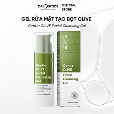 DrCeutics Gel Rửa Mặt Tạo Bọt Gentle OLIVE Facial Cleansing Gel – Dịu Nhẹ, Dành Cho Mọi Loại Da, Da Nhạy Cảm (250g)