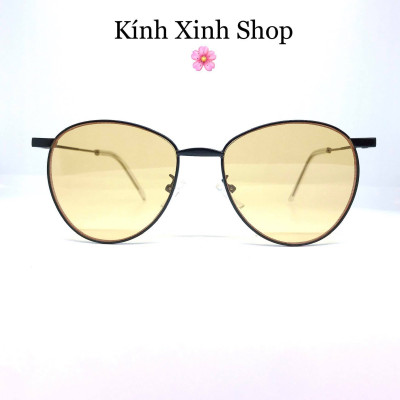 Kính màu vàng Mắt tròn siêu chất đi xuyên đêm (Vàng)