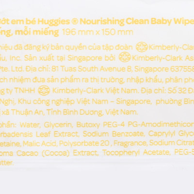 Khăn ướt em bé Huggies không mùi gói 72 miếng - Hàng chính hãng